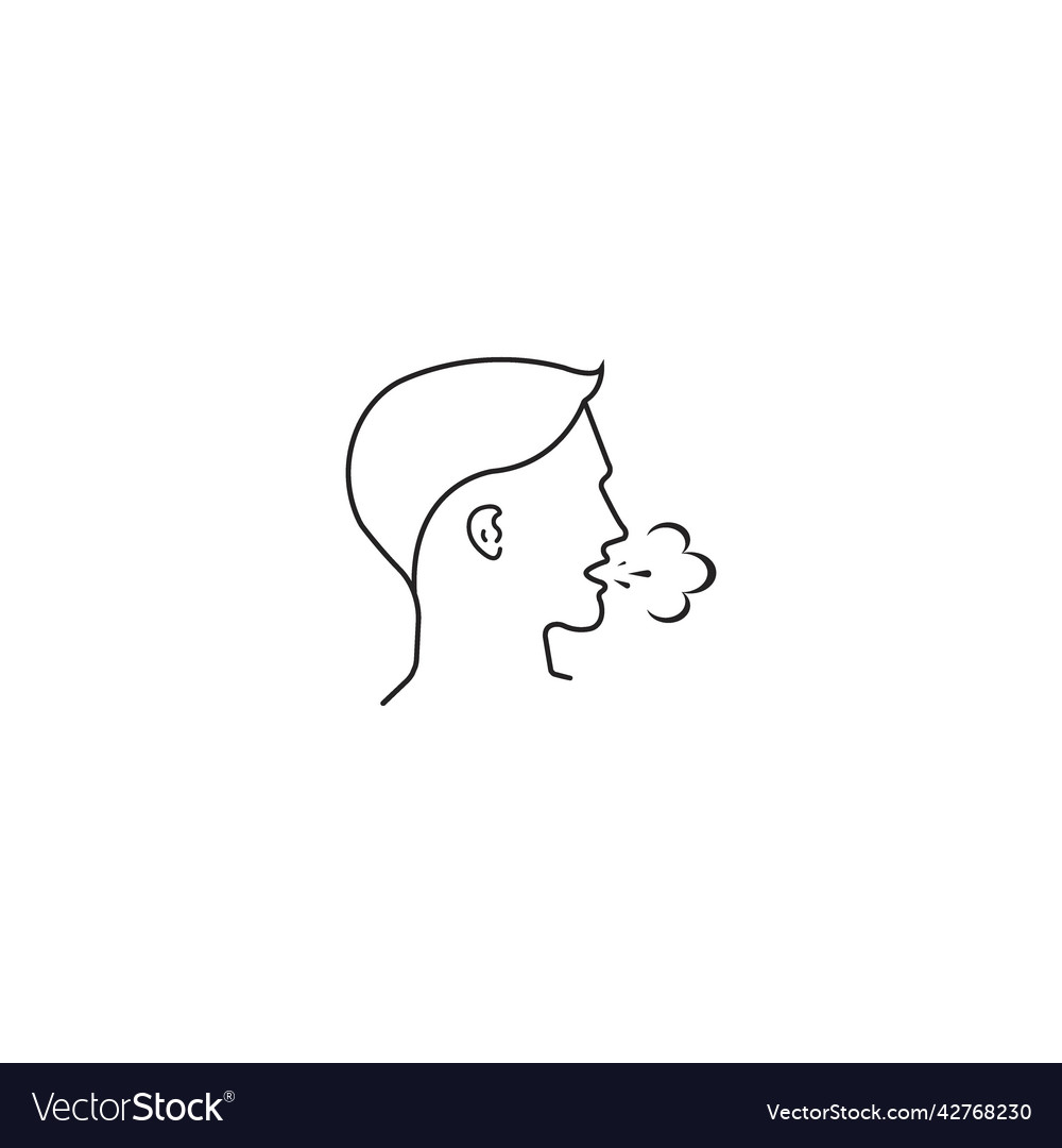 Husten Icon vector image Husten Icon