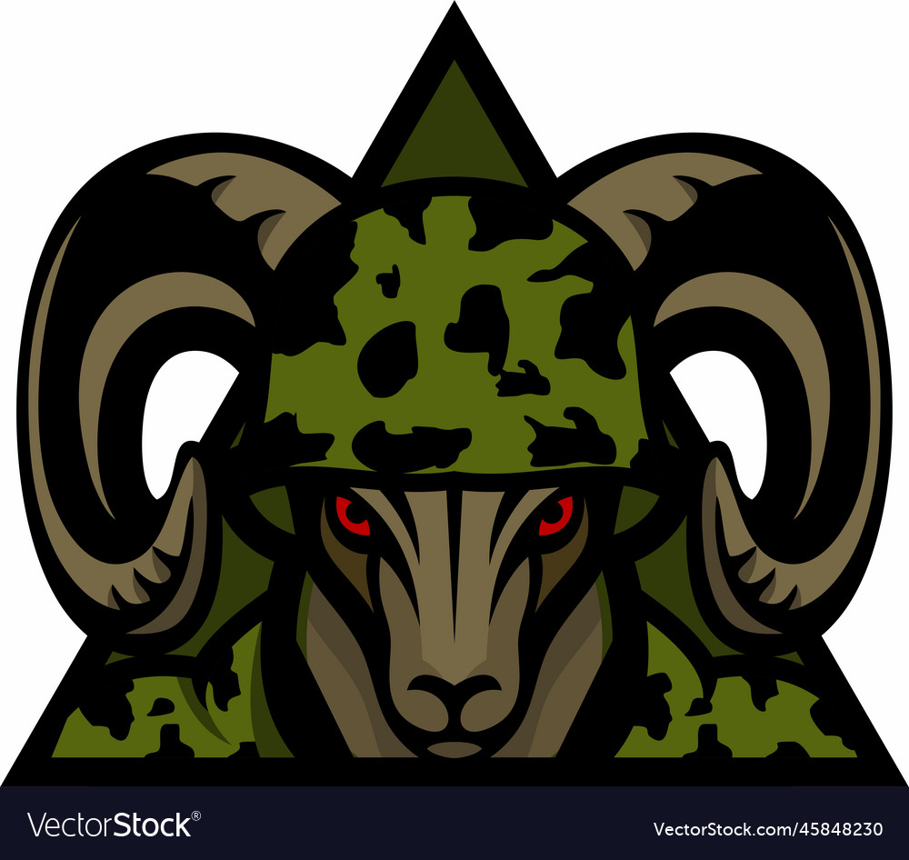 Goat army logo Royalty Free Vector Image - VectorStock