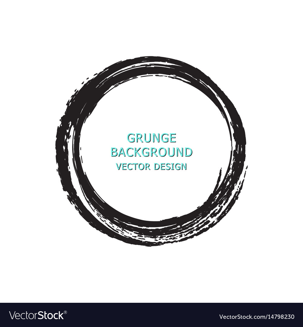 Hand drawn circle shape label logo design Vector Image