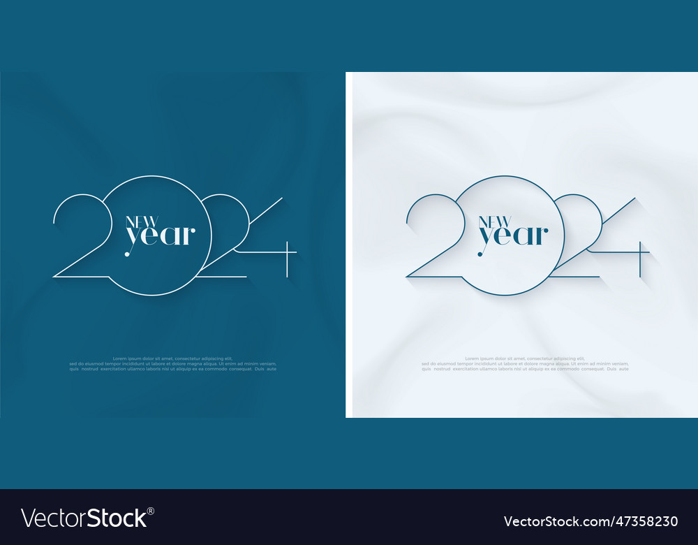 Luxurious and simple design with the number 2024