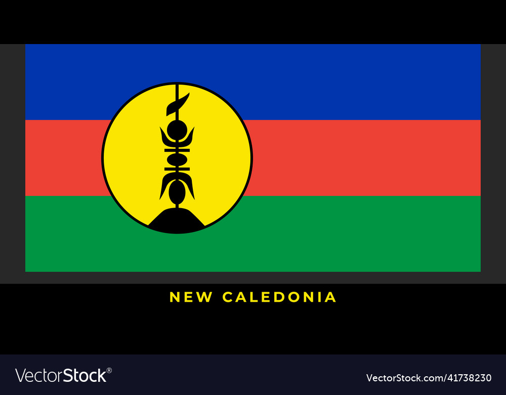 National flag of new caledonia il Royalty Free Vector Image