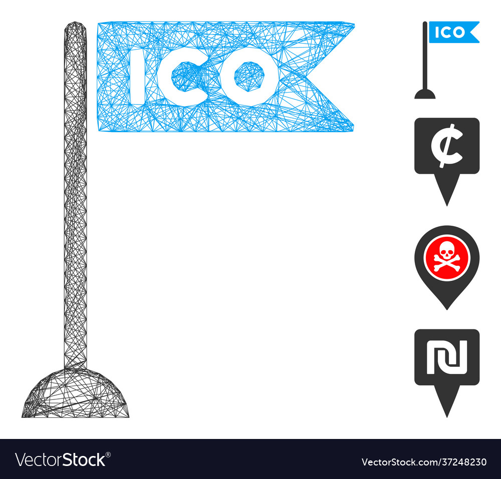 Net ico flag marker mesh