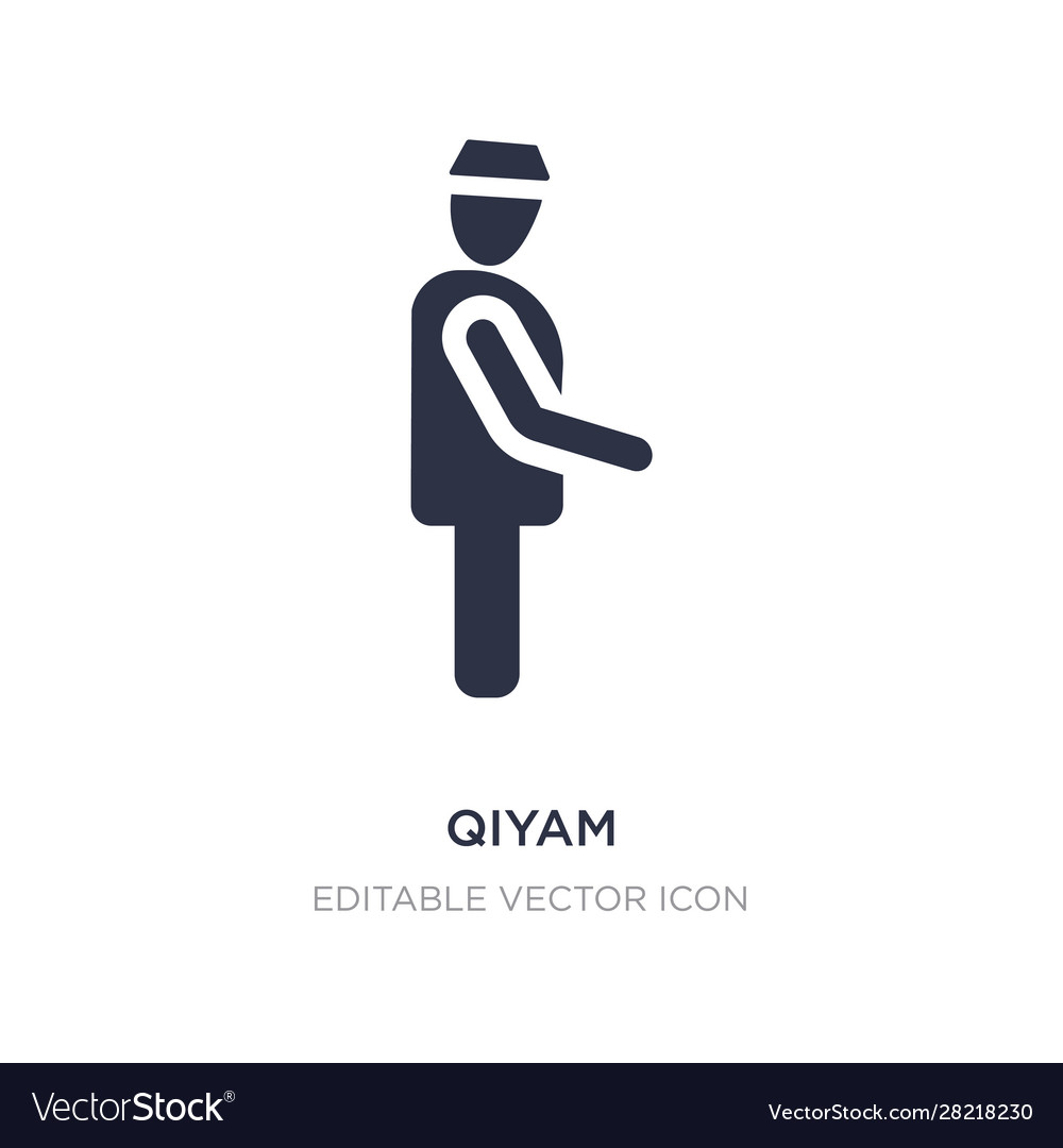 Qiyam icon on white background simple element