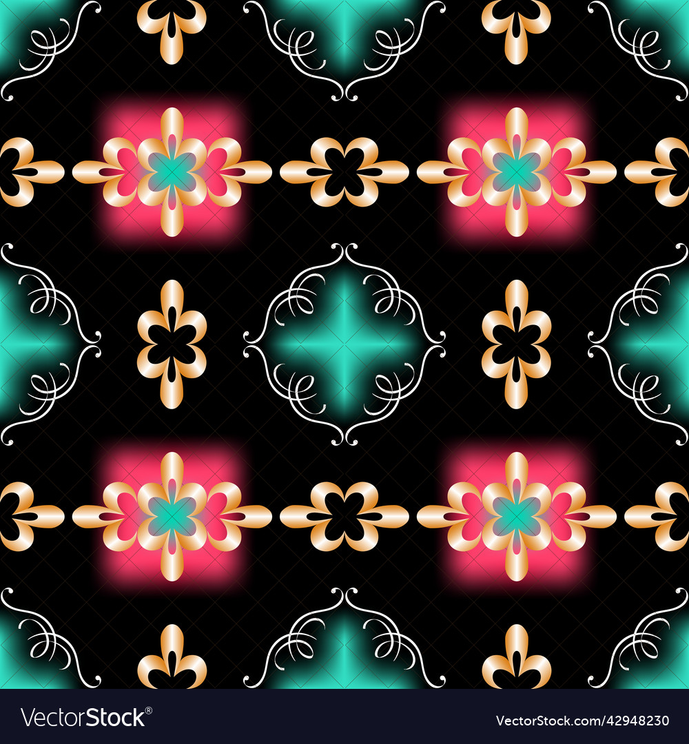 Seamless abstract colorful pattern of elements Vector Image Seamless abstract colorful pattern of elements