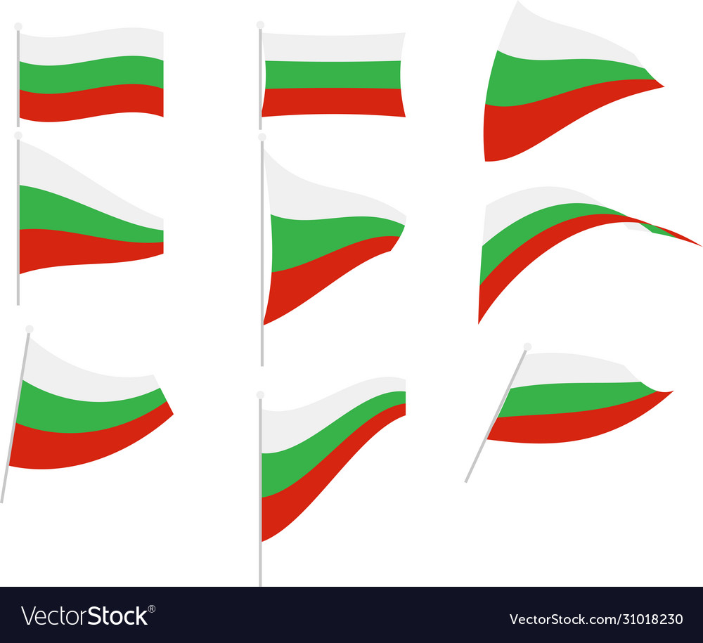 Set with bulgaria flag