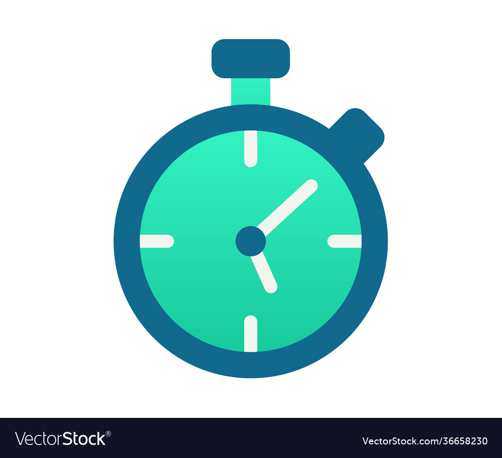 Stop watch timer counter single isolated icon vector image Stop watch timer counter single isolated icon