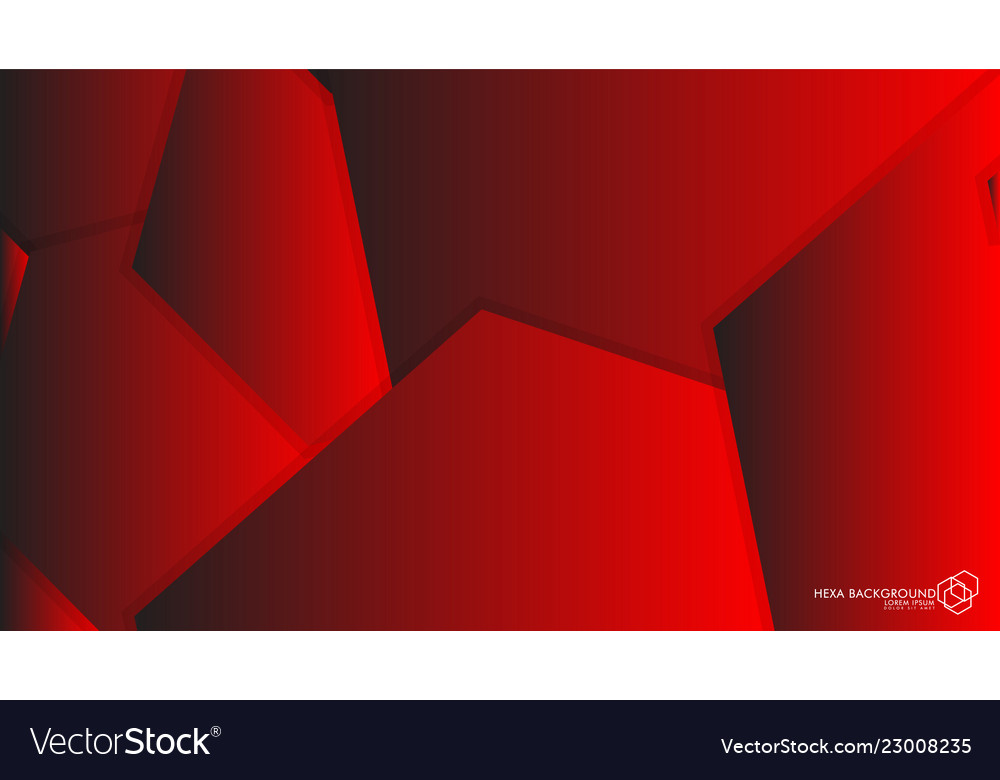 Abstract background hexagon red light and shadow vector image Abstract background hexagon red light and shadow
