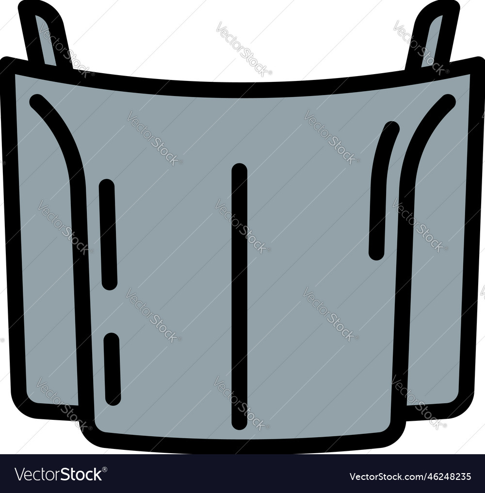 Car hood icon outline automobile part Royalty Free Vector