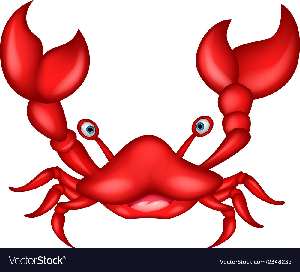 Crab cartoon for you design Royalty Free Vector Image