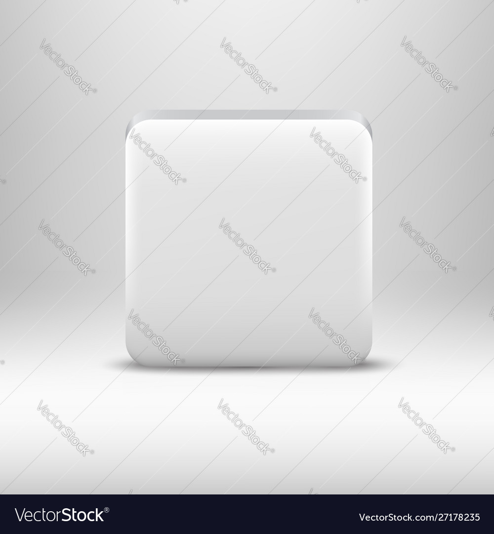 Empty white app button icon