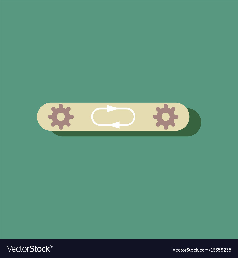 Flat icon design collection gears in process