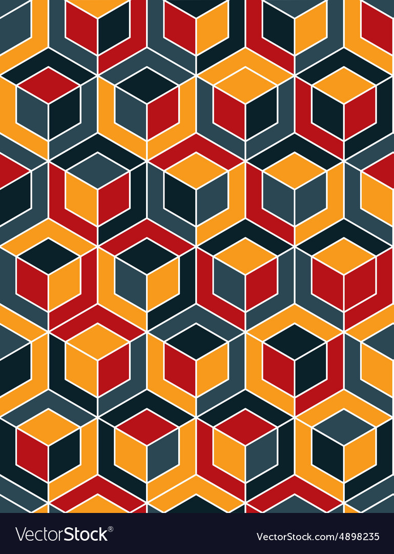Futuristic continuous multicolored pattern motif