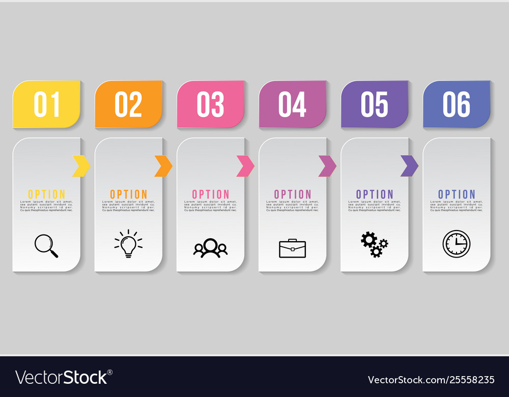 Infographic design template with options steps