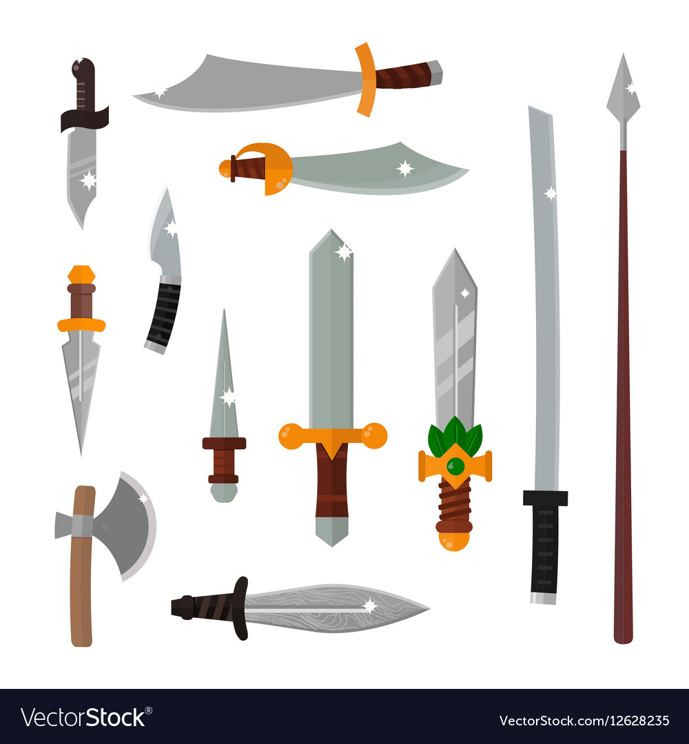 Knifes weapon Royalty Free Vector Image - VectorStock