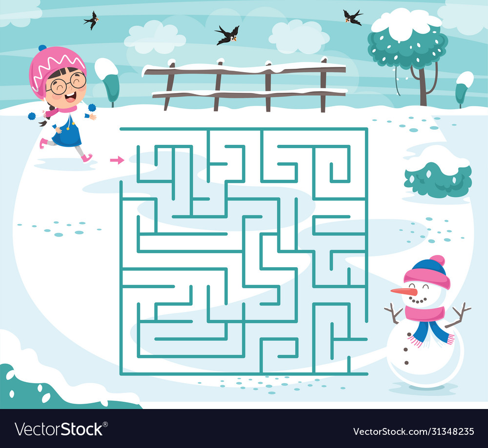 Maze game Royalty Free Vector Image - VectorStock