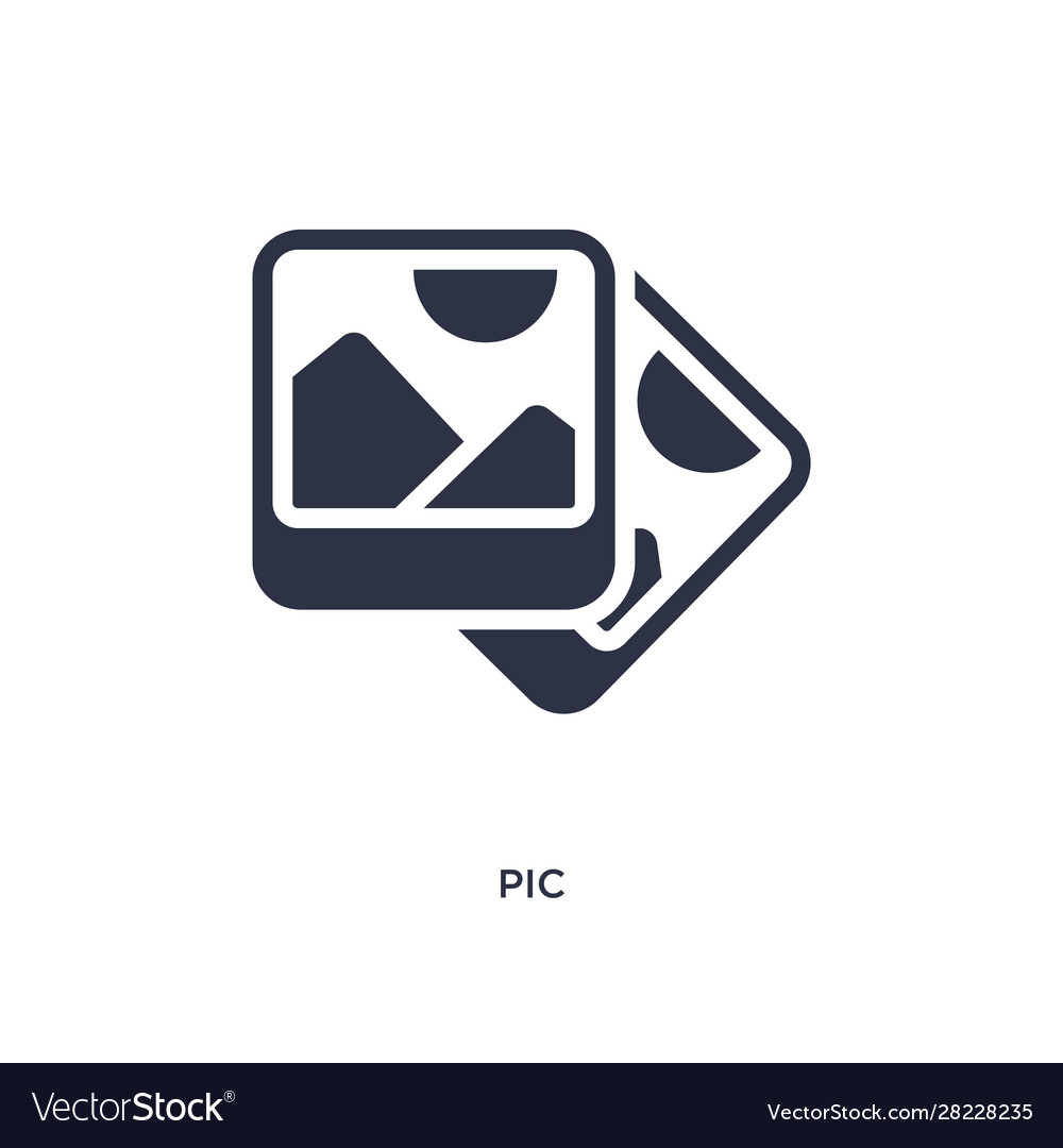 Pic icon on white background simple element from