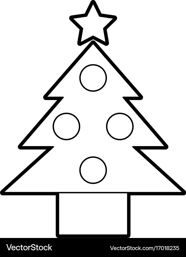 Pine tree isolated icon Royalty Free Vector Image