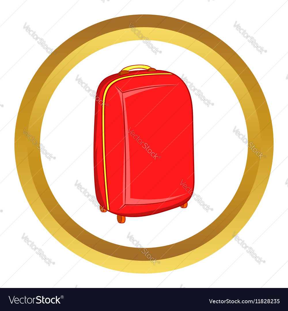 Red travel suitcase Royalty Free Vector Image - VectorStock