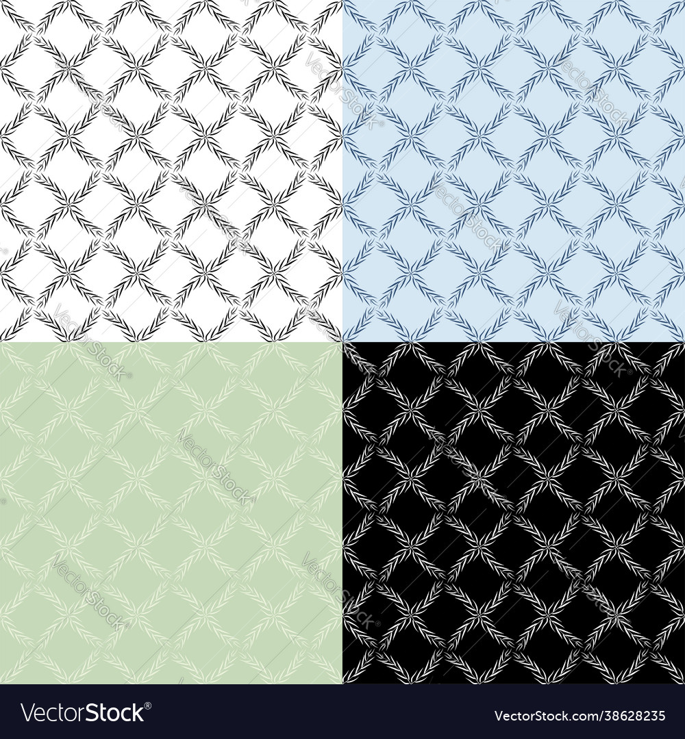 Set seamless patterns with checkered