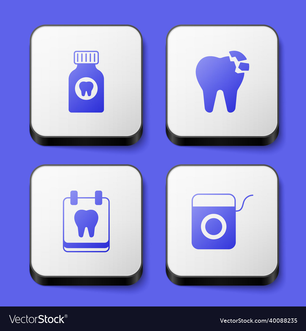 set-toothache-painkiller-tablet-broken-tooth-vector-image