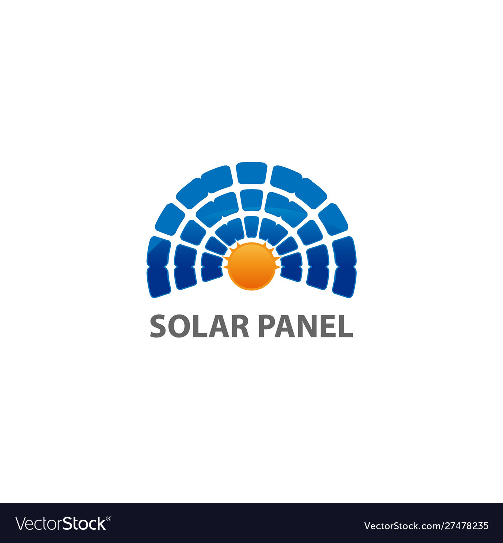 Solar Home Logo-Schablonentafel und Sonne