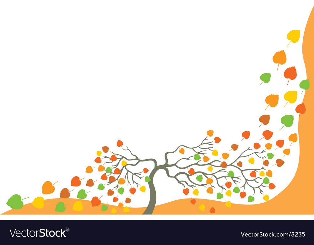 Tree with falling leaves