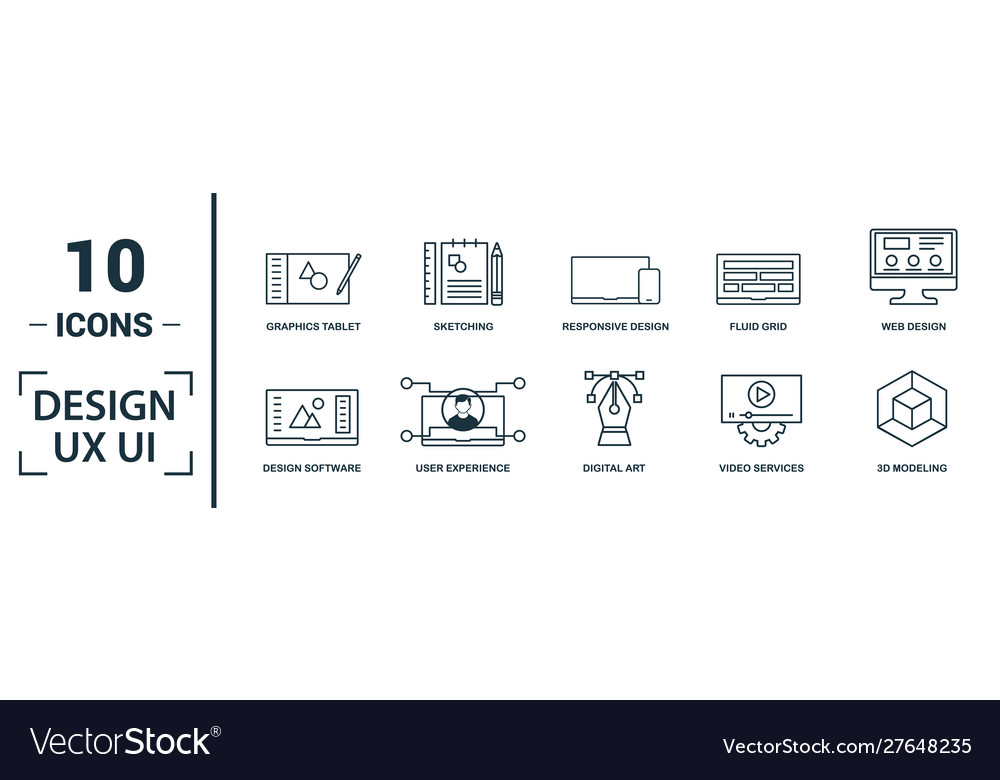 Ui icon set include creative elements search done