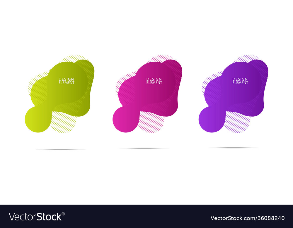 Abstract modern fluid banners with gradient color