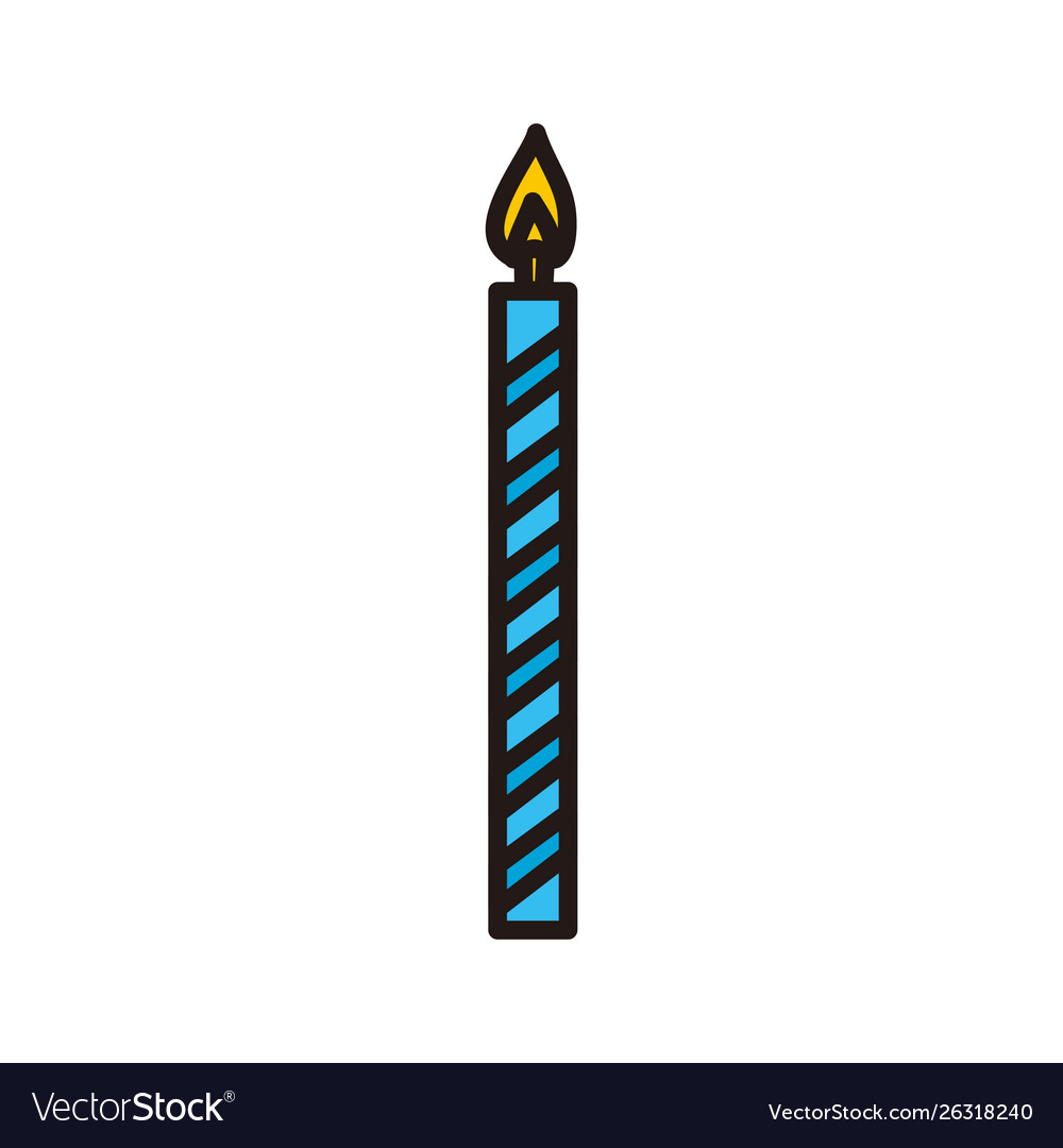 Candle celebration design graphic template Vector Image