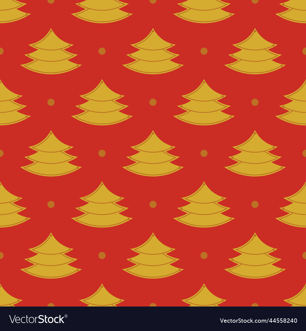 Christmas trees seamless pattern xmas vector image Christmas trees seamless pattern xmas