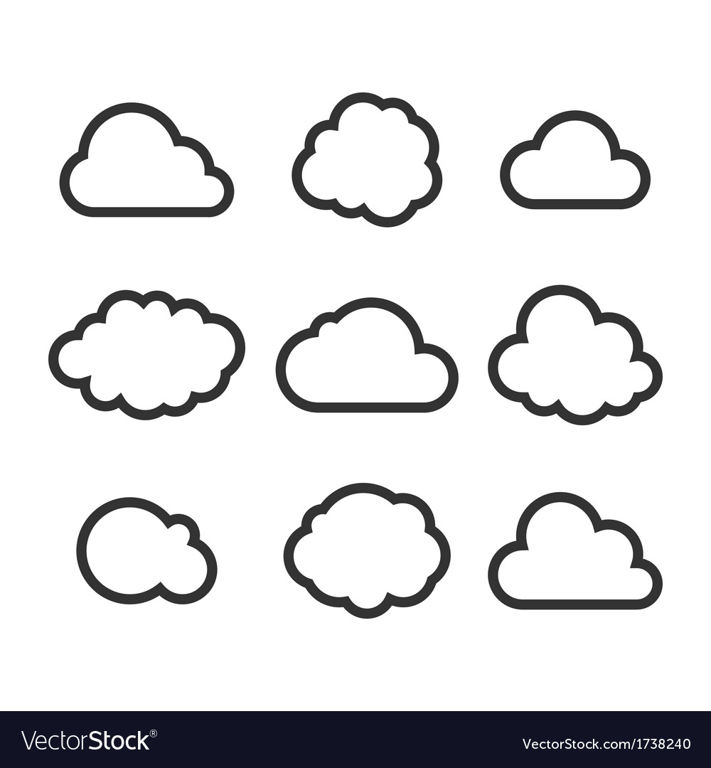 Cloud icon set