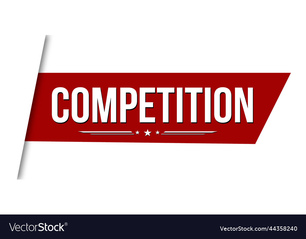 Competition Red Ribbon Or Banner Design Royalty Free Vector