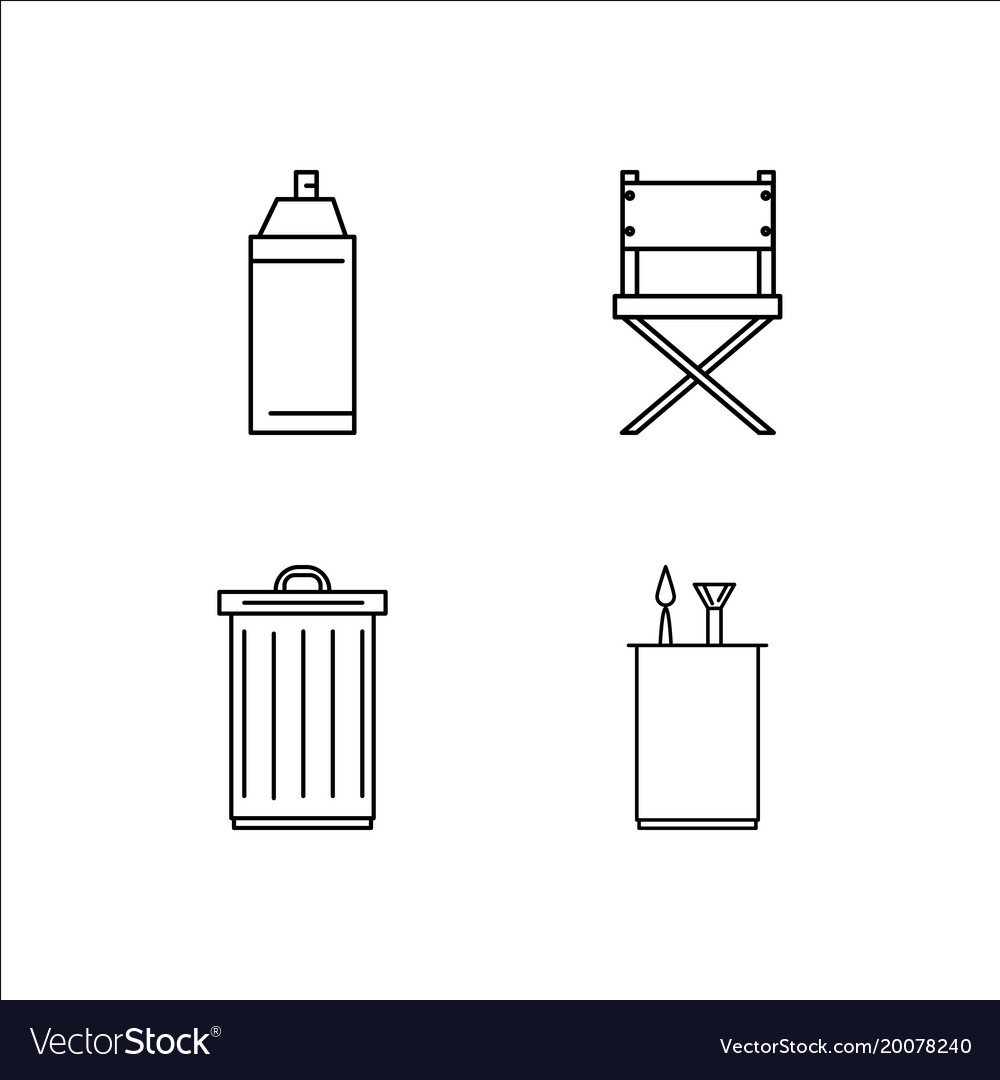 Design and studio simple linear icon setsimple
