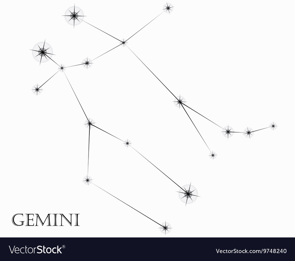 Gemini zodiac sign Royalty Free Vector Image - VectorStock