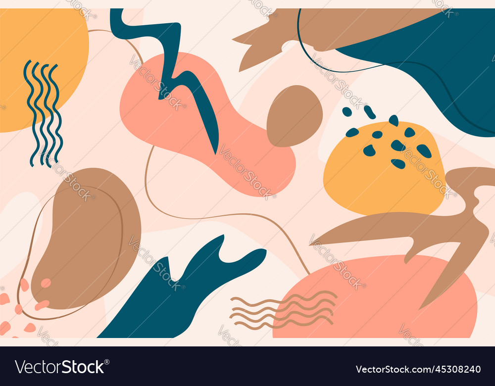 Hand drawn abstract shape background