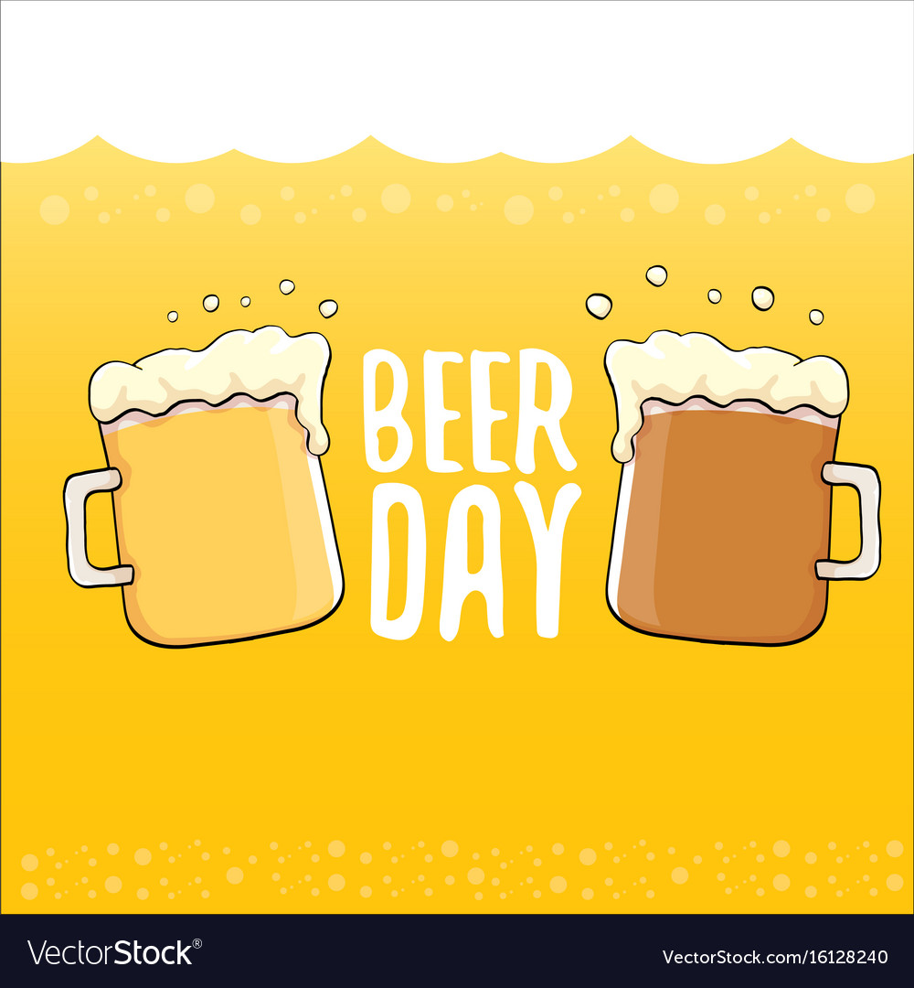 Happy beer day graphic poster Royalty Free Vector Image