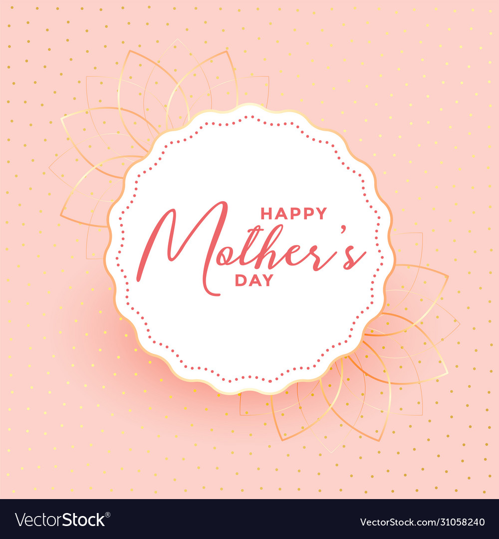 Happy mothers day elegant pastel color card design