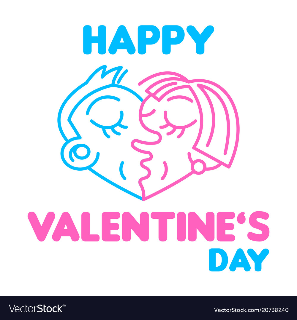 Happy valentines day logo