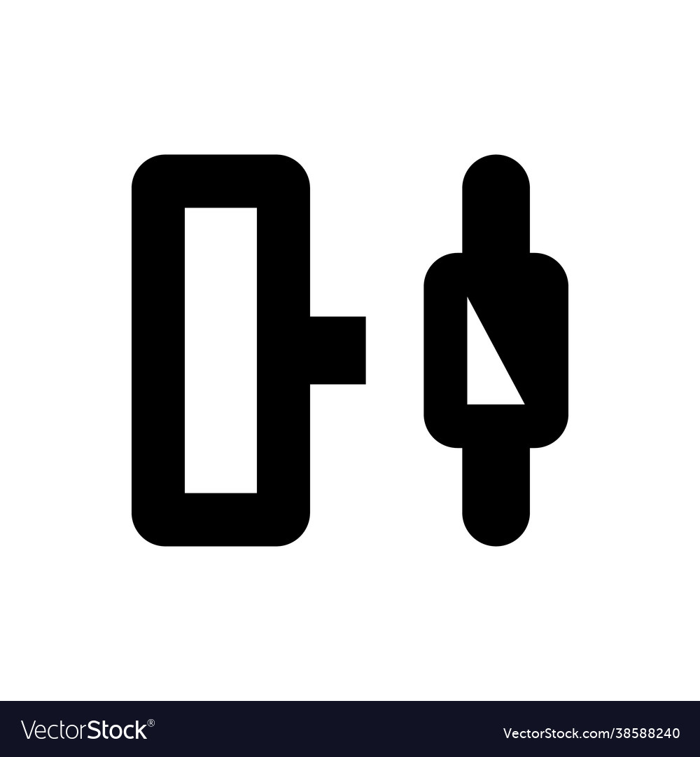 Horizontal distribute object icon