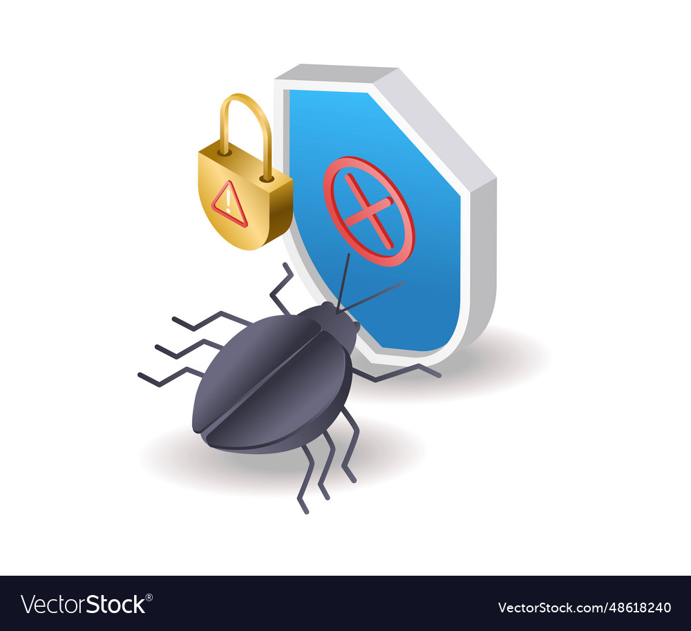 Malware viruses attack system security vector image Malware viruses attack system security