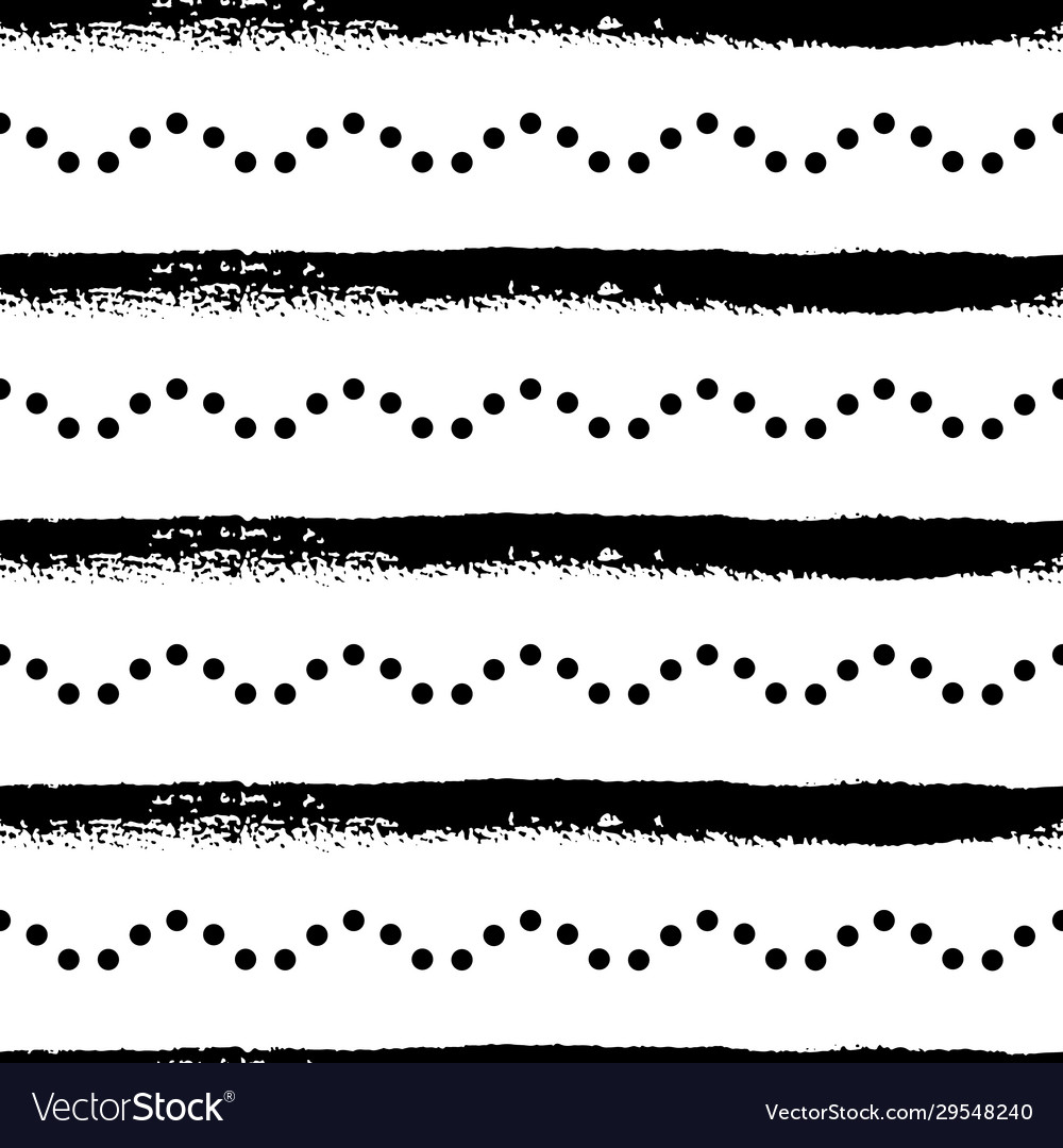 Monochrome seamless pattern with lines