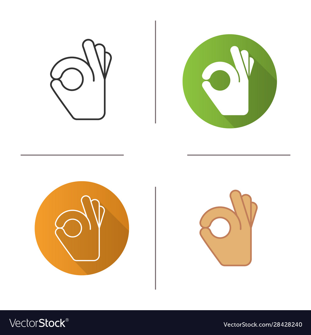 Ok hand gesture icon