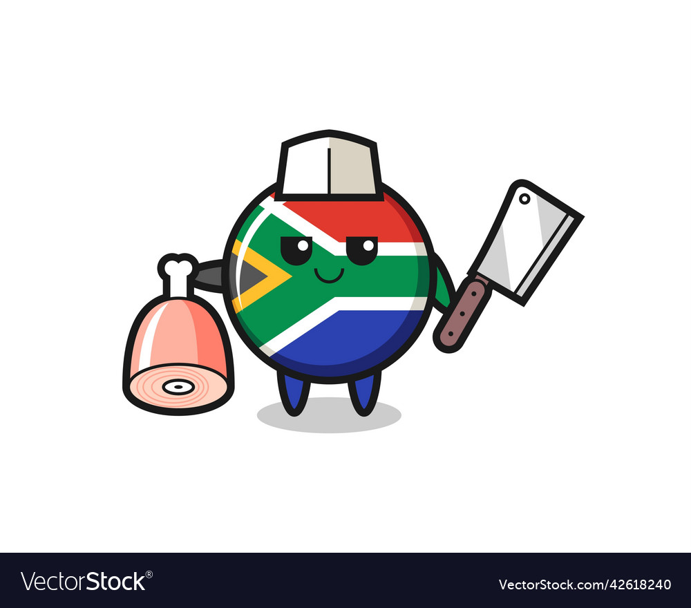 South africa character as a butcher