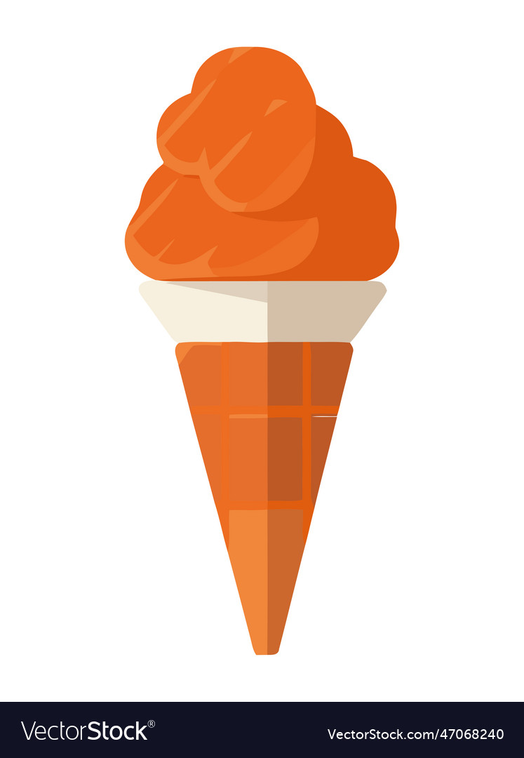 Sweet ice cream cone symbolizes summer refreshment