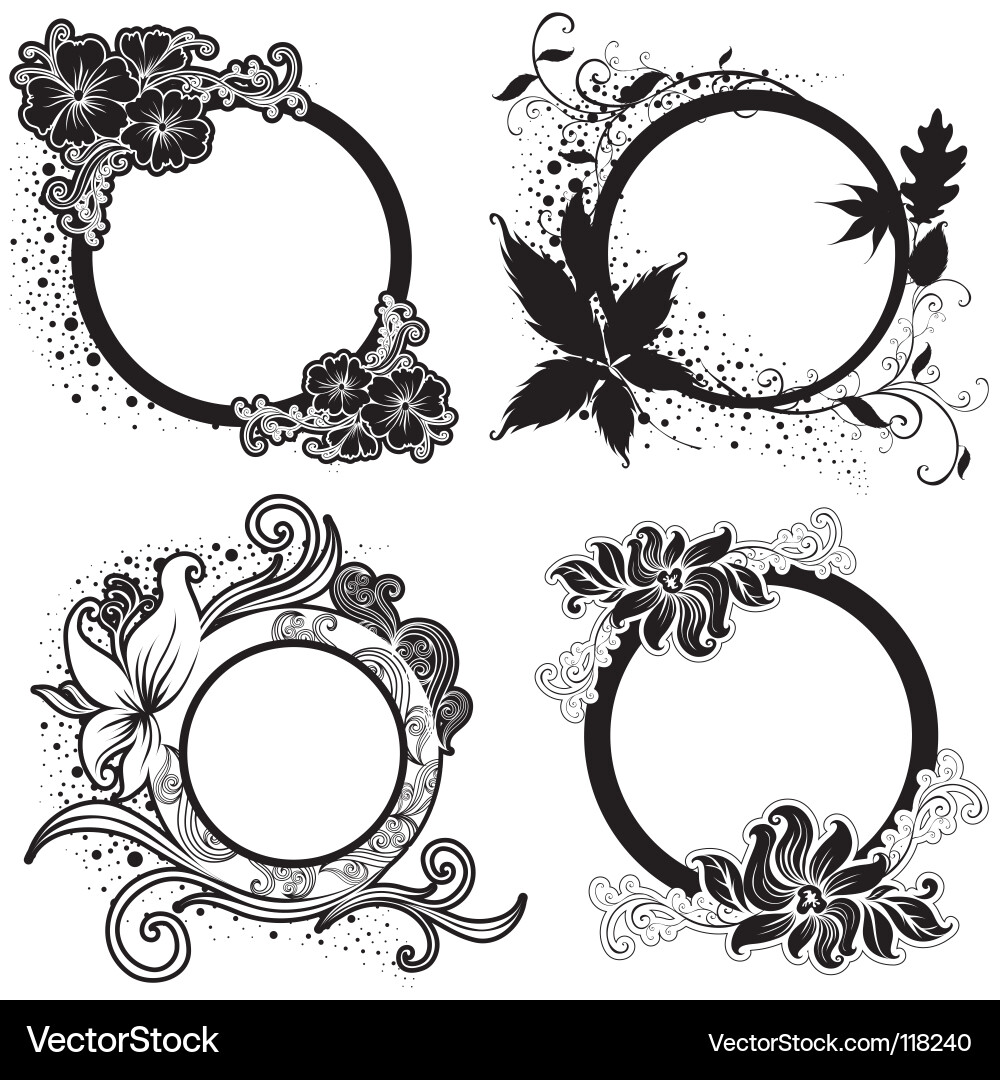 Vintage black frames Royalty Free Vector Image