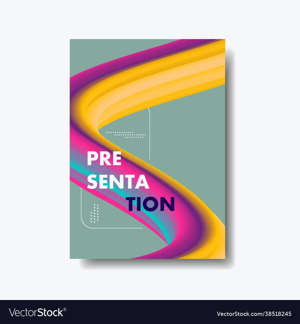 3d abstract vibrant gradient wave