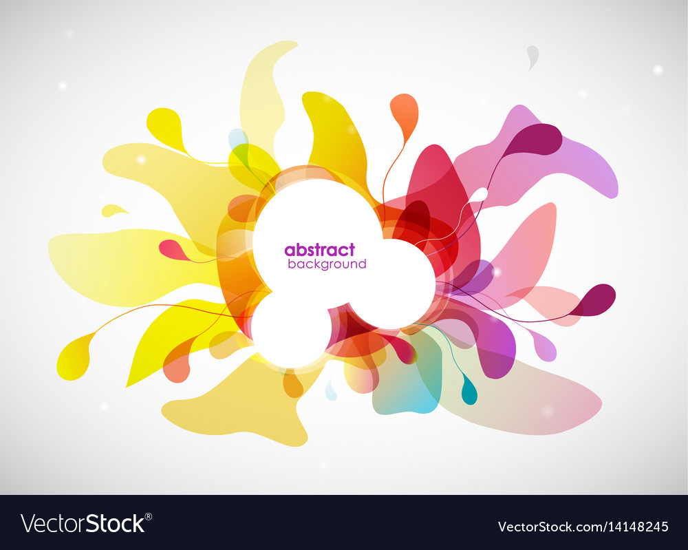 Abstract colored flower background with circles