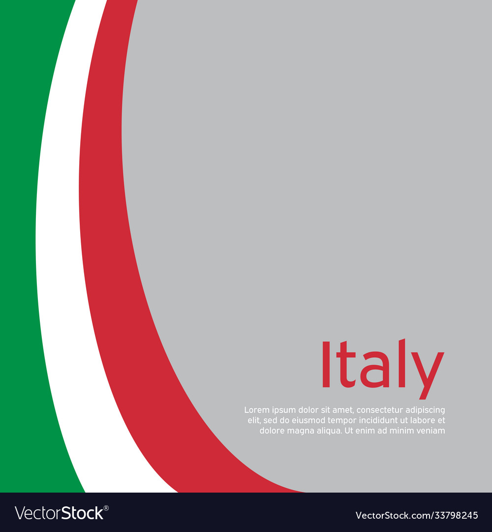 Abstract waving italy flag creative background Vector Image