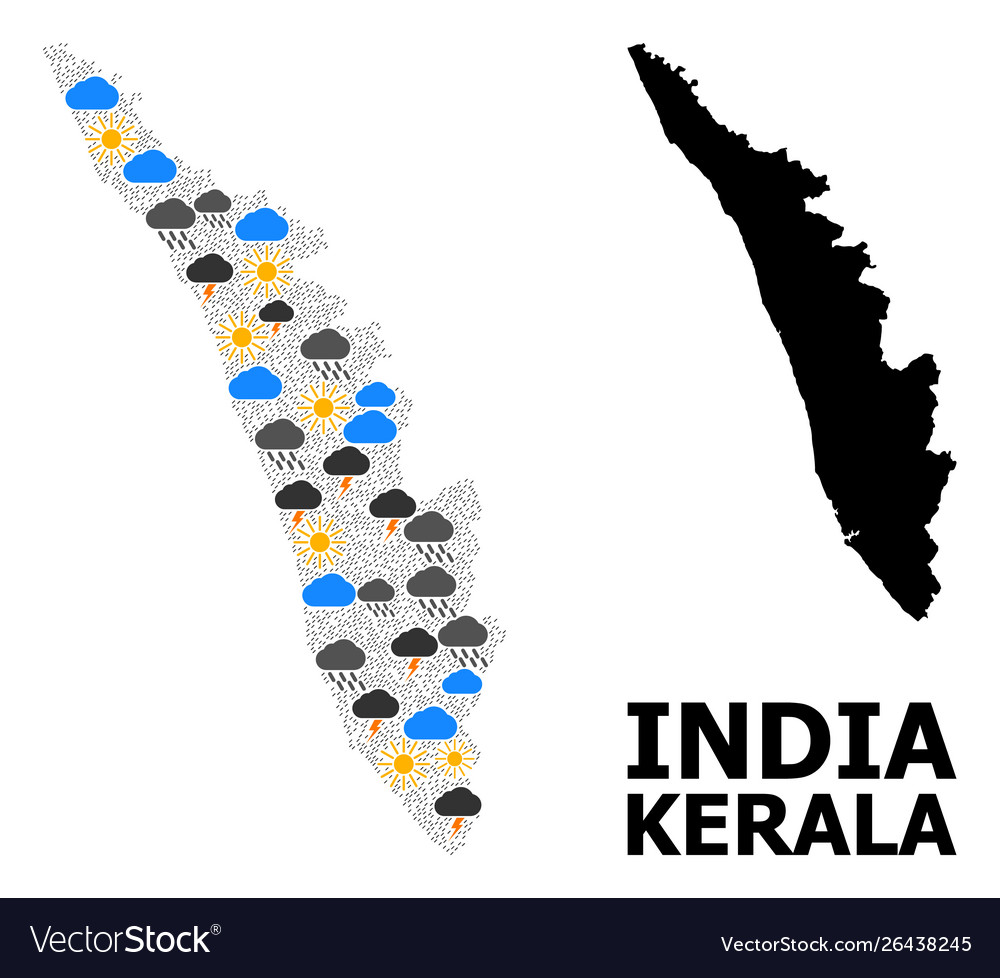 Climate mosaic map kerala state