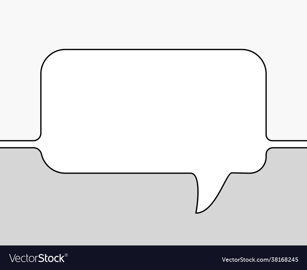 Continuous line drawing rectangular speech